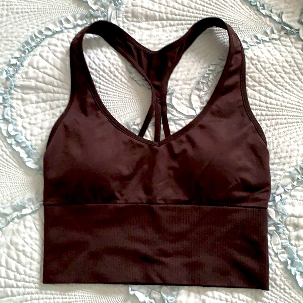 Victoria’s Secret Pink Sport Crop Top Bra Black